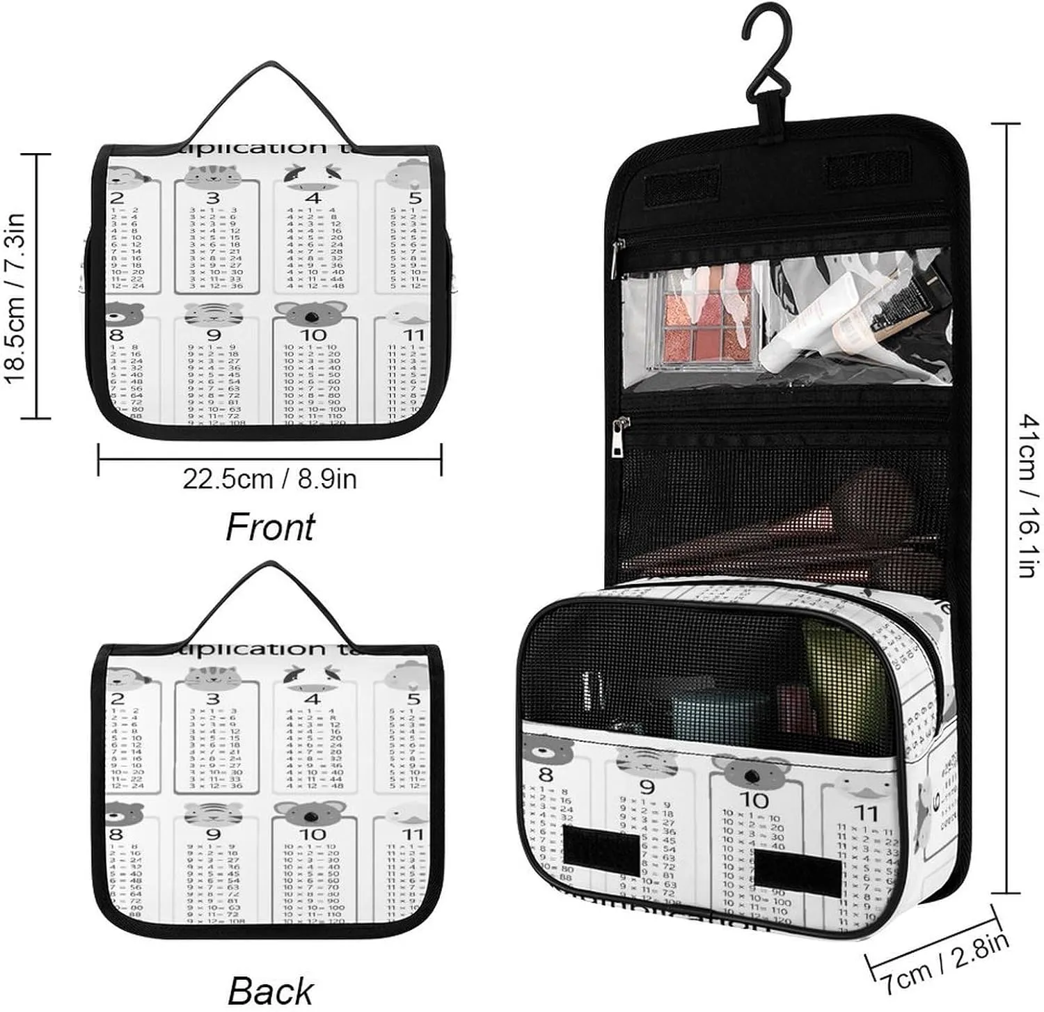 Women Hanging Toiletry Wash bag, Travel Cosmetic Storage Case Organizer