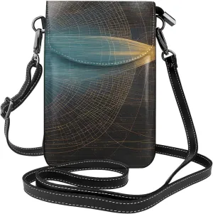 women Small Cell Phone Purse Physics Print picture Soft, durable and waterproof PU leather Convenient for daily use and travel