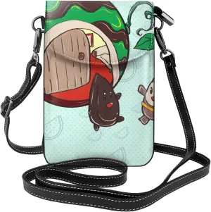 women Small Cell Phone Purse Sunflower seeds watermelon seeds pattern : Multifunction,Soft, durable,Convenient for daily use and travel