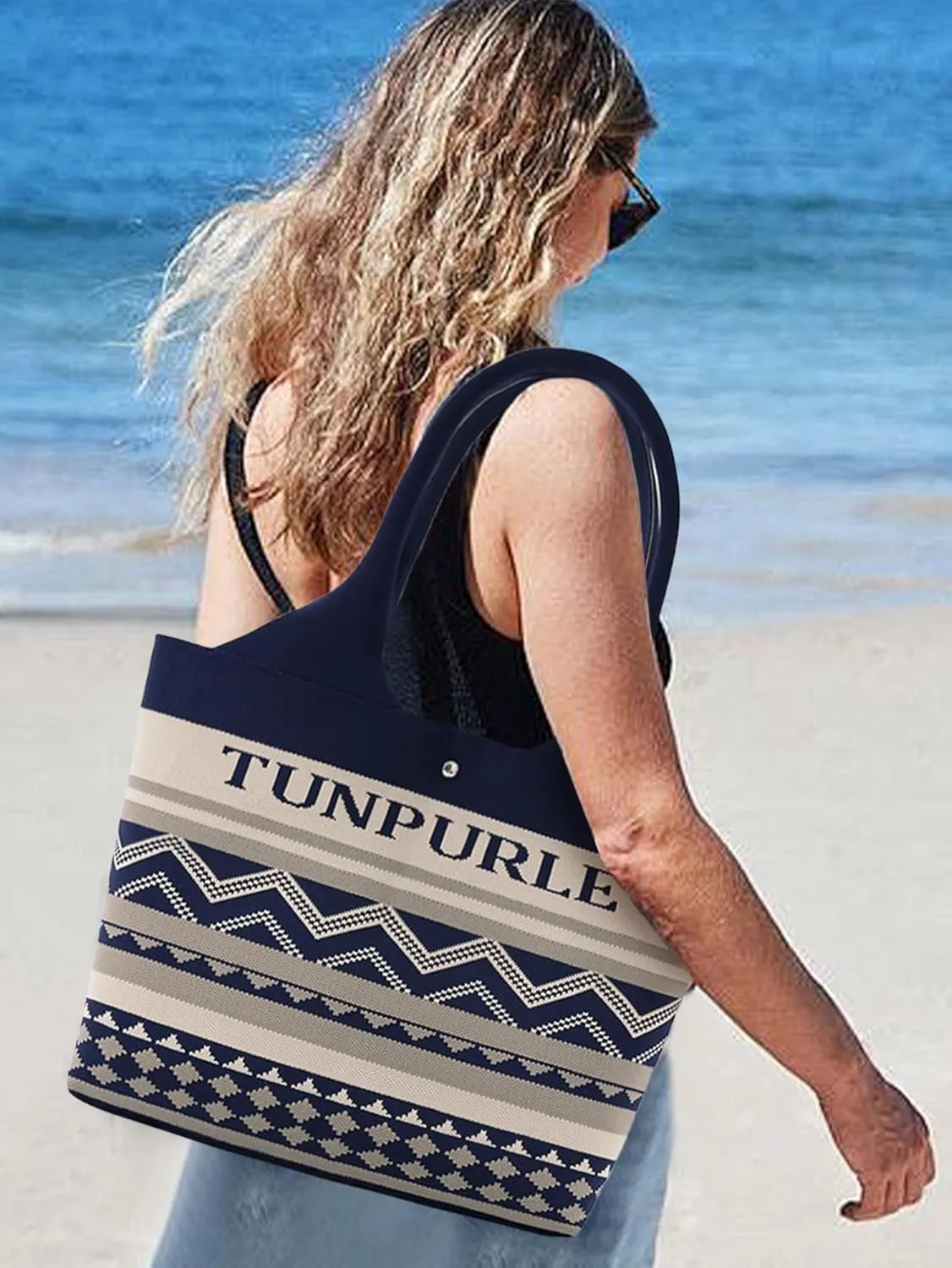 Women Tote Bag Lightweight Top Handle Bag Washable Shoulder Tote Handbag With Snap
