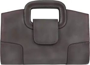 Women Vintage Flap Tote Top Handle Satchel Handbags PU Leather Clutch Purse Casual Messenger Chain Shoulder Crossbody Brown