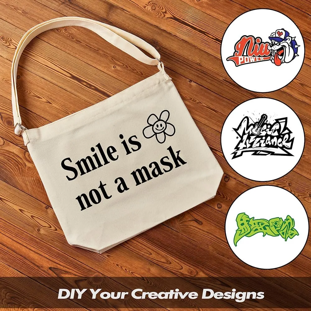 Women's blank large Size Canvas Crossbody Tote Handbags Shoulder Bag