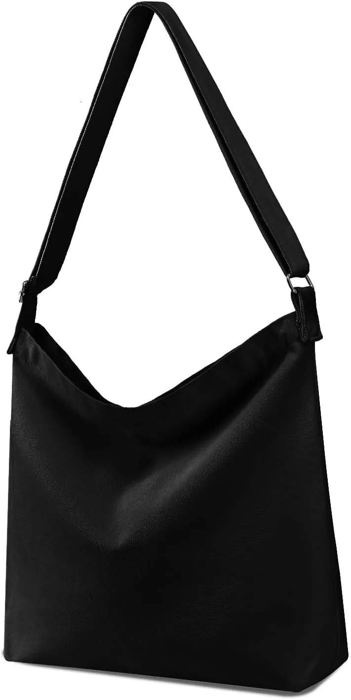 Women's blank large Size Canvas Crossbody Tote Handbags Shoulder Bag