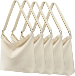 Women's blank large Size Canvas Crossbody Tote Handbags Shoulder Bag