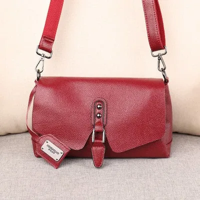 Women's Shoulder Bags High Quality 100% genuine Leather Handbags Tote All-match Crossbody Top-handle Bags Shell Messenger Bag