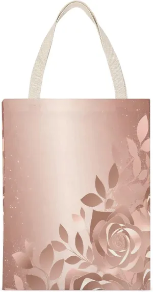 Work Tote Bag, Rose Gold Wallpaper Print All-purpose Tote Bag Canvas Tote Bag Fashion Canvas Bag Multipurpose Canvas Bag