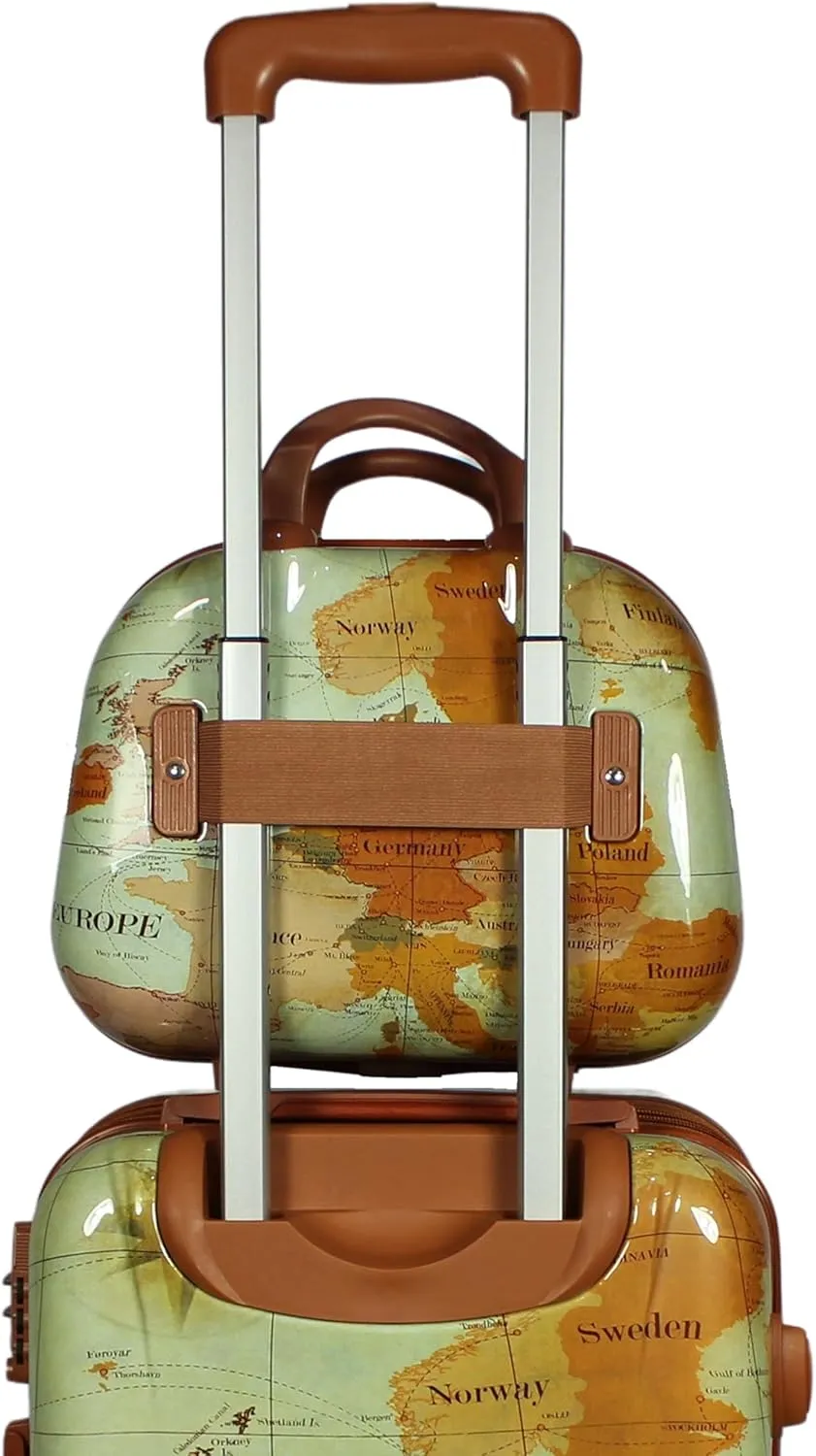 World Traveler Europe Collection Luggage, Brown, 13-inch Cosmetic