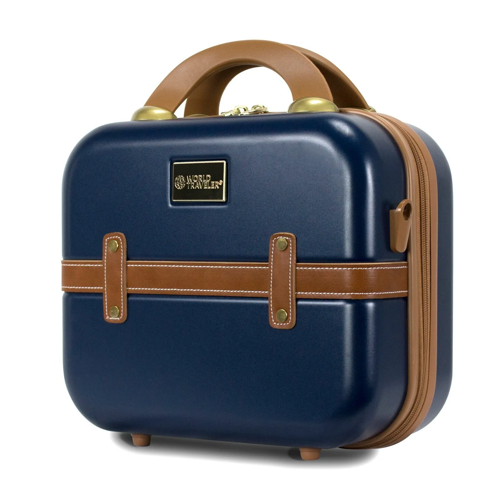 World Traveler Gatsby Vintage Trunk Style Cosmetic Case