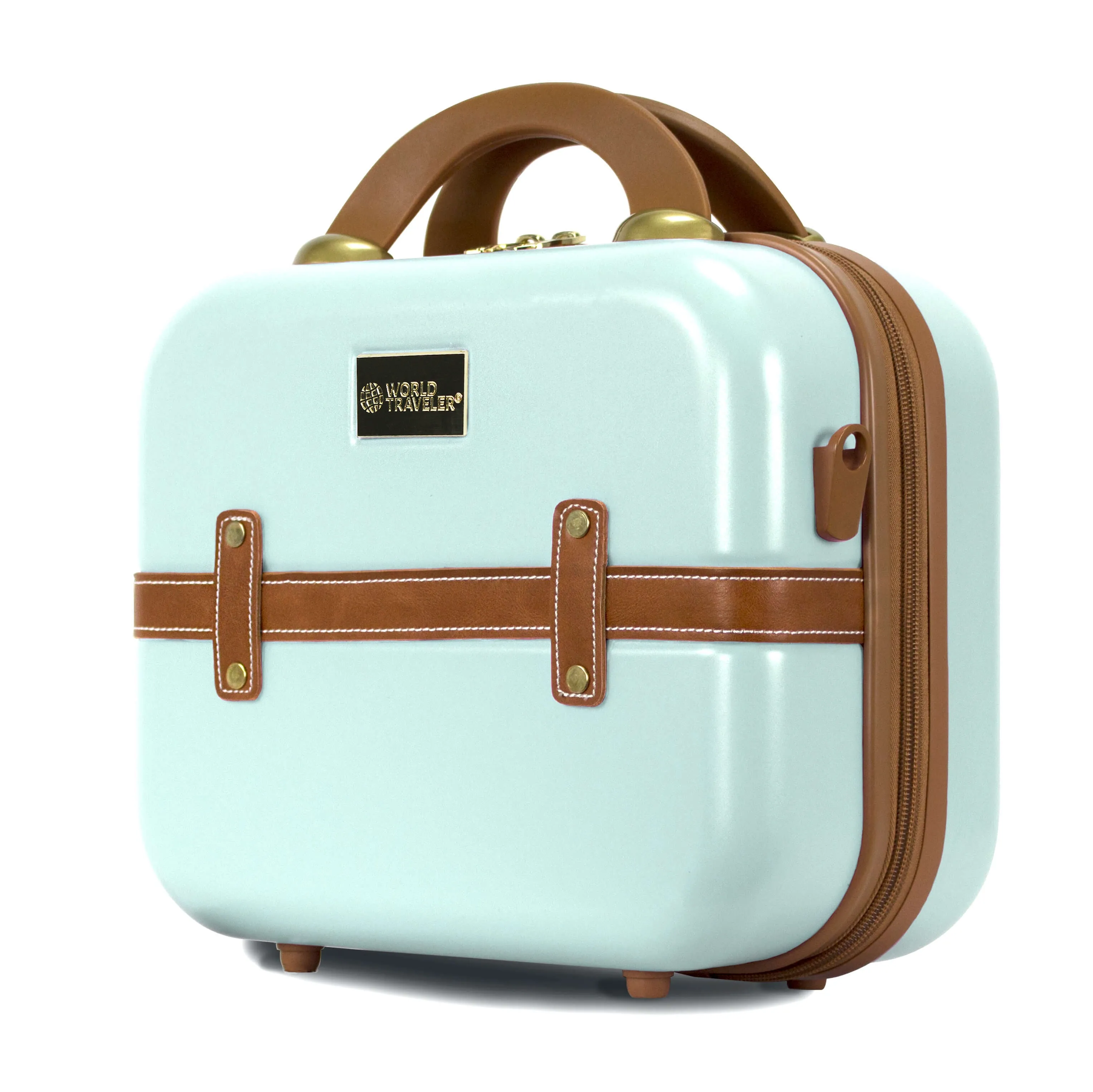 World Traveler Gatsby Vintage Trunk Style Cosmetic Case