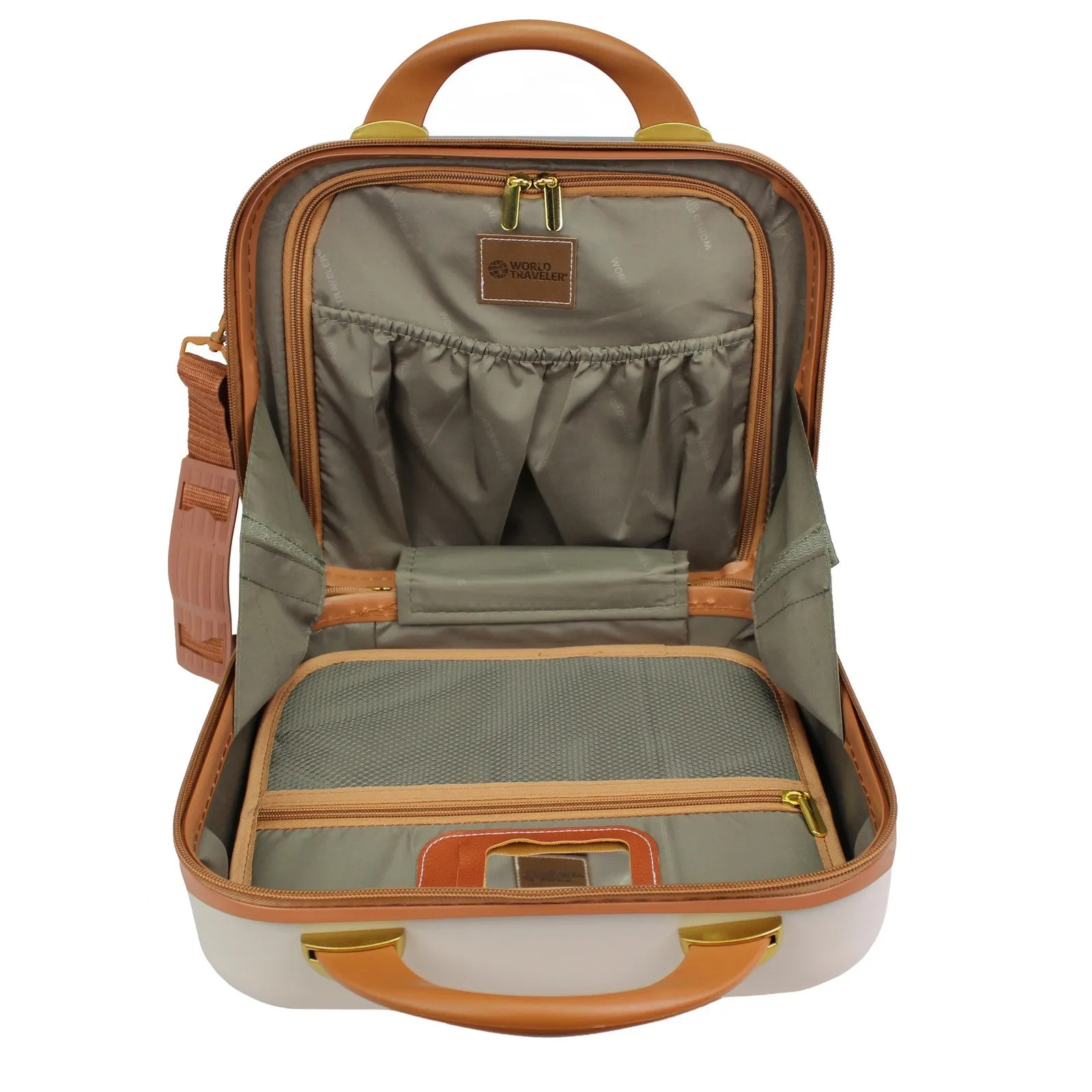 World Traveler Gatsby Vintage Trunk Style Cosmetic Case