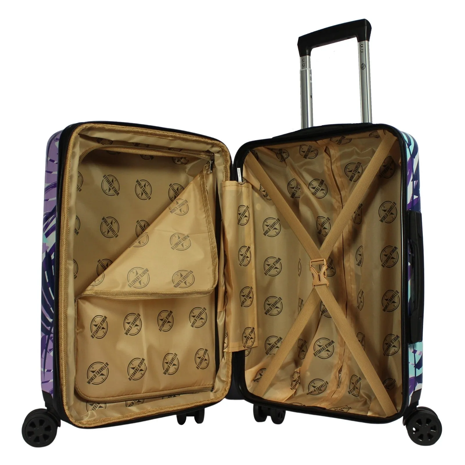 World Traveler Seasons 2-Piece Hardside Carry-On Spinner Luggage Set