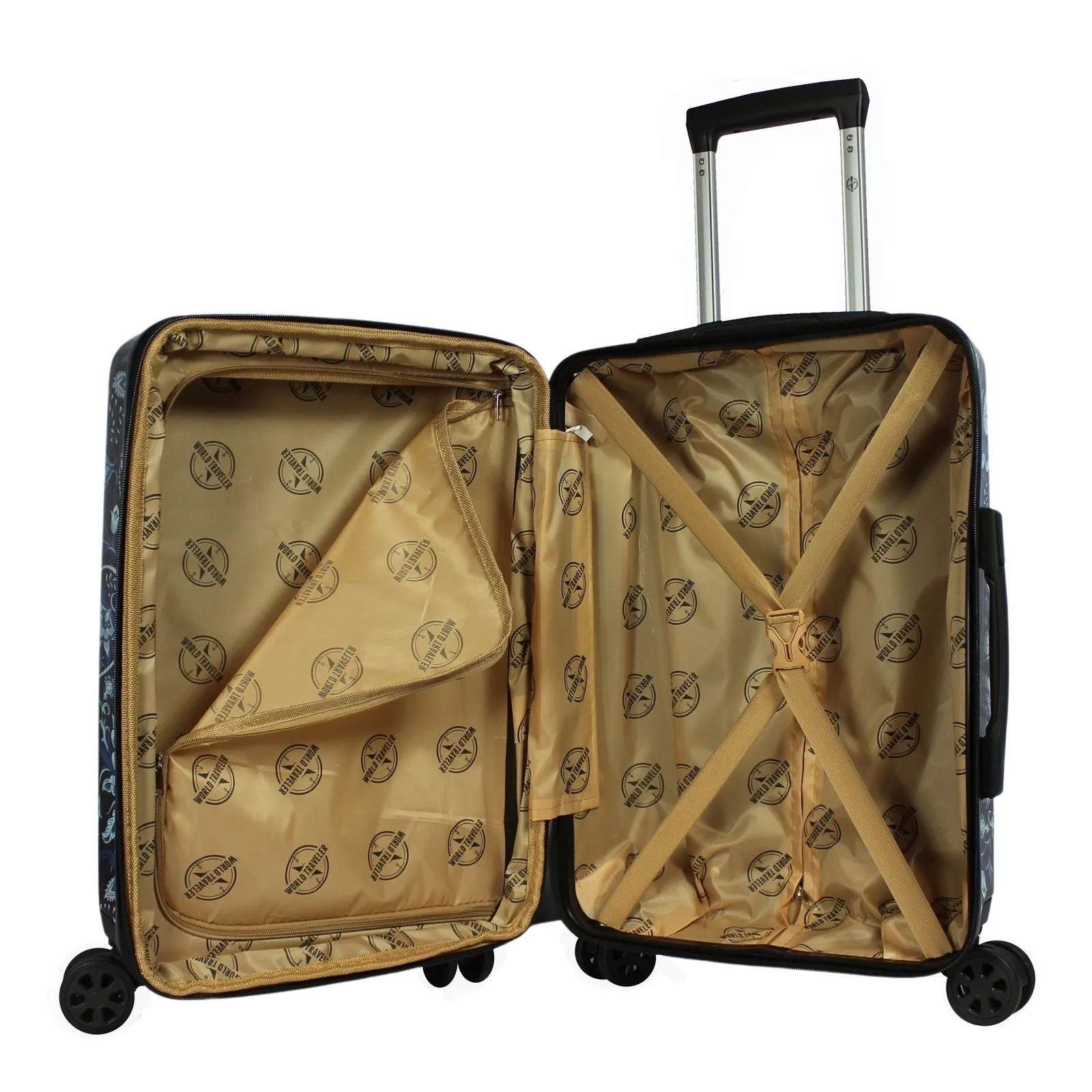 World Traveler Seasons 2-Piece Hardside Carry-On Spinner Luggage Set