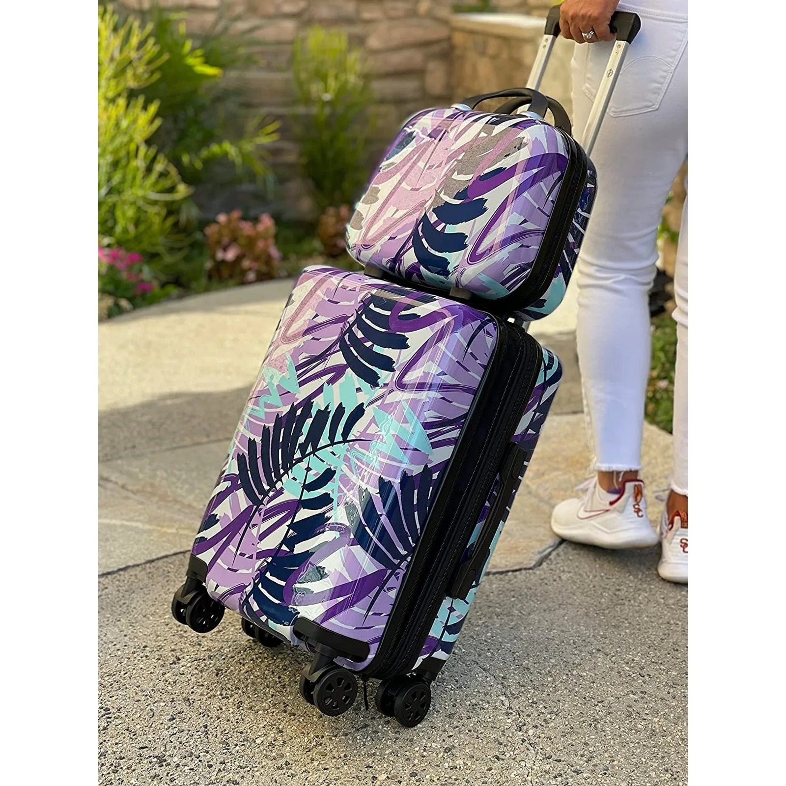 World Traveler Seasons 2-Piece Hardside Carry-On Spinner Luggage Set
