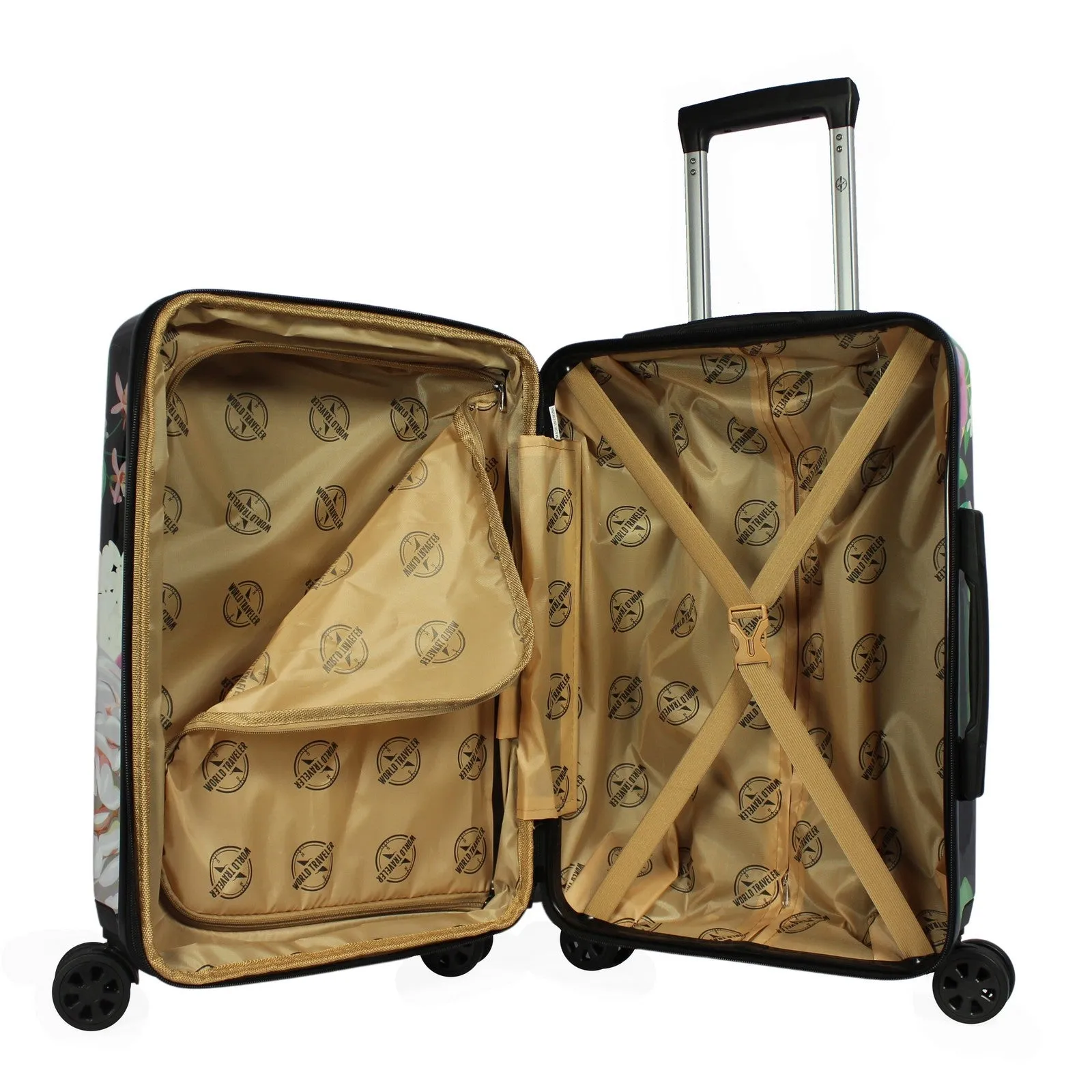 World Traveler Seasons 2-Piece Hardside Carry-On Spinner Luggage Set