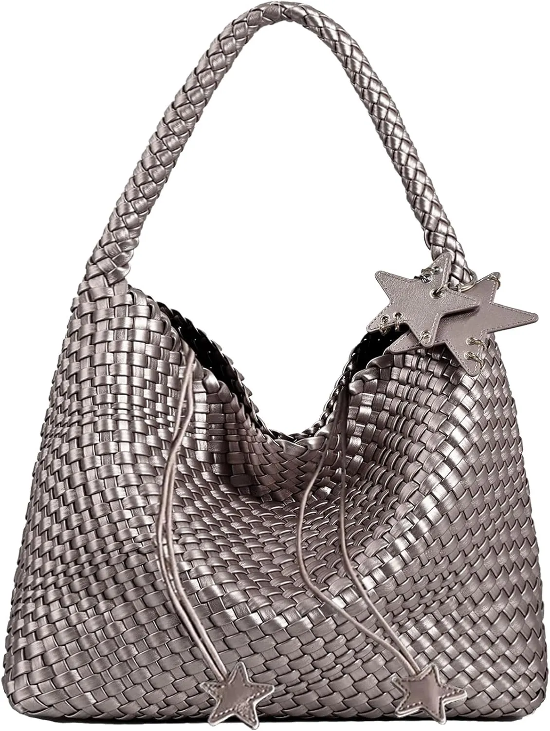 Woven Tote Bag for Women, Shoulder Handbags, Beach Hobo, Handwoven Satchel Underarm Bag, Top-Handle Bag With Purses