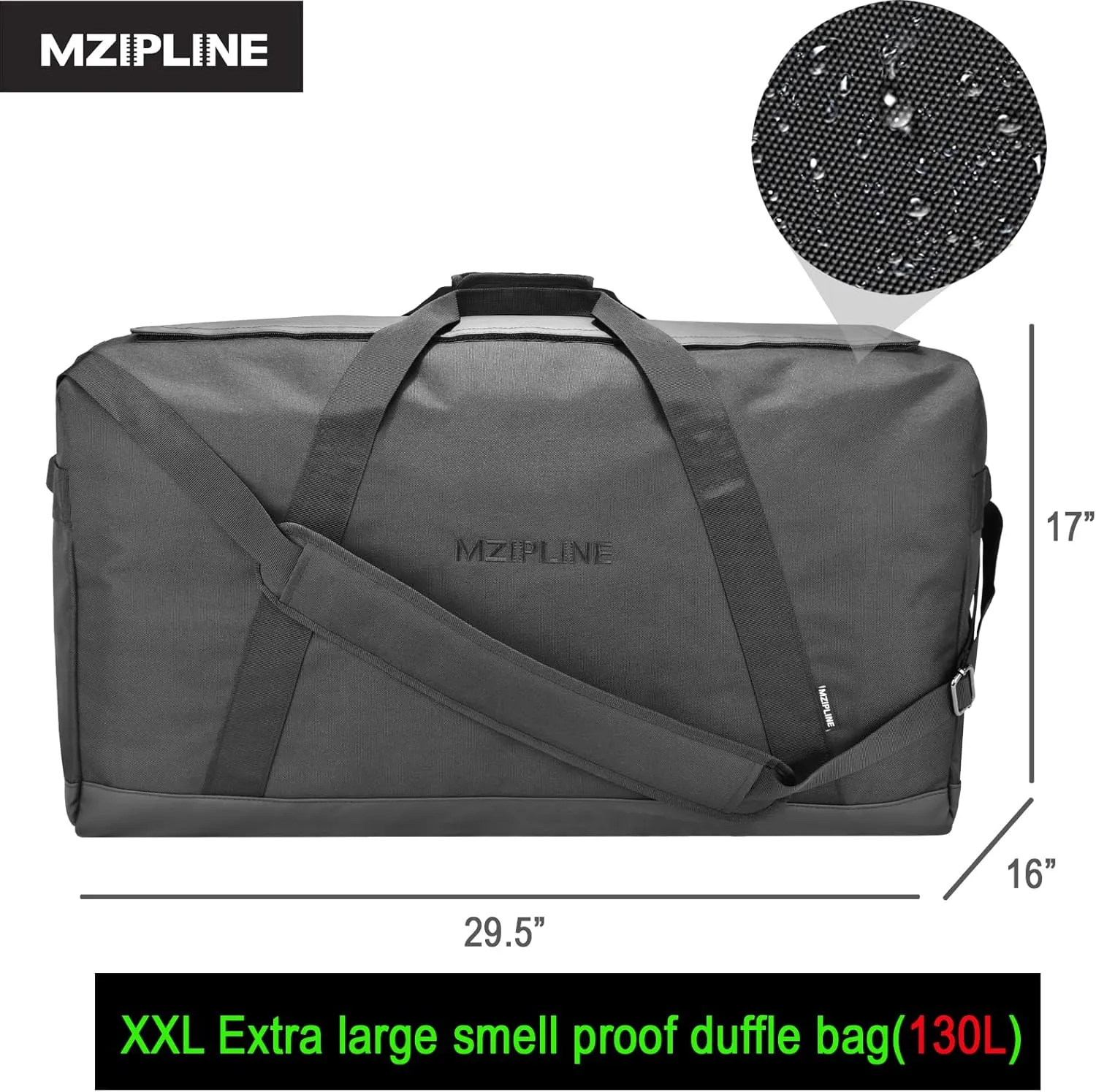 XXL Extra Large Duffle Bag,Water Resistant Sport Gym Overnight Weekender Bag,Big Capacity Travel Duffel Holdall Bag (Black, Extra Large)