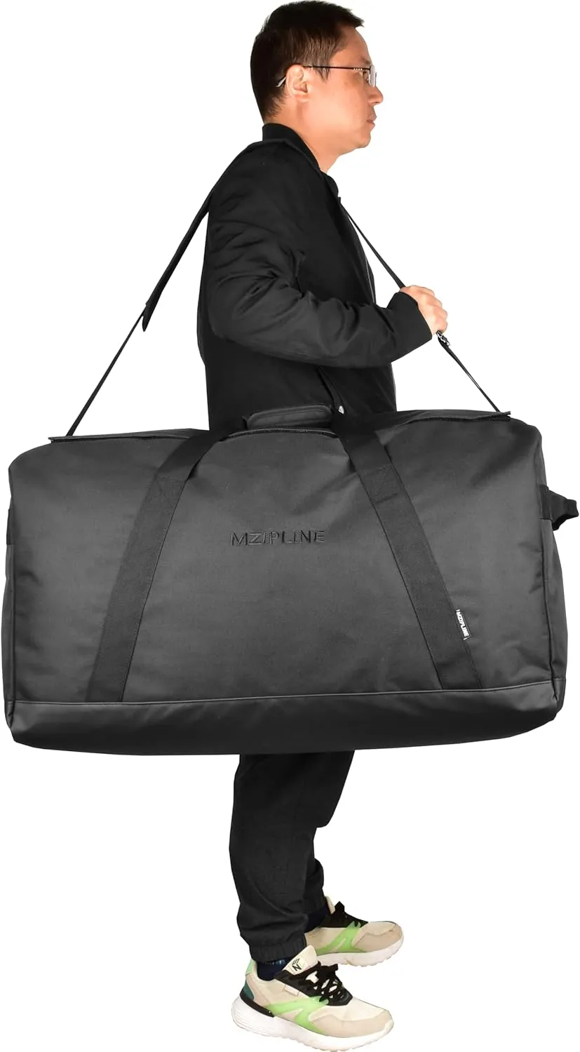 XXL Extra Large Duffle Bag,Water Resistant Sport Gym Overnight Weekender Bag,Big Capacity Travel Duffel Holdall Bag (Black, Extra Large)