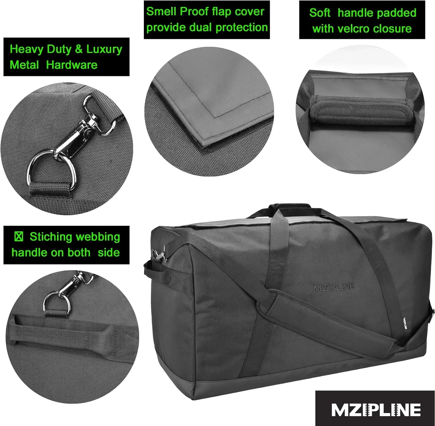 XXL Extra Large Duffle Bag,Water Resistant Sport Gym Overnight Weekender Bag,Big Capacity Travel Duffel Holdall Bag (Black, Extra Large)