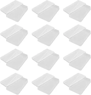 Yardwe 12Pcs Transparent Plastic Poker Cards Storage Boxes Compact Holder for Standard Deck Cards for Organizing and Protecting Your Card Game Collection