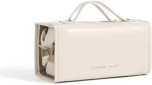 YDR Travel Makeup Bag,Capacity Cosmetic Travel Bag for Women Portable Pouch Makeup Organizer Bag with Divider and Handle Makeup Case Toiletry Bag