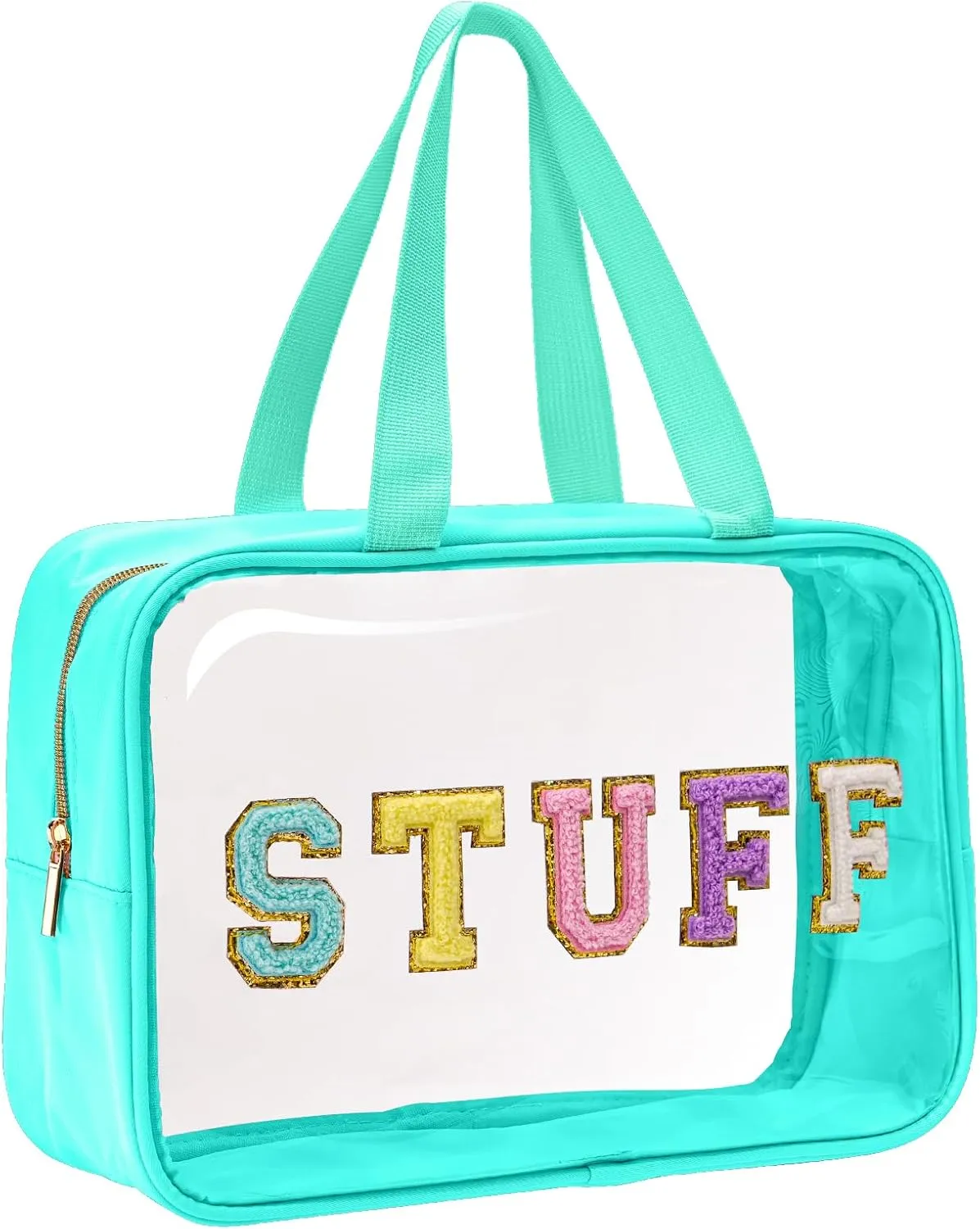 Yowivon Clear Beach Makeup Bag - Big Travel Skincare Toiletry Transparent Waterproof Large Cosmetic Sunscreen Stadium Stuff Bag for Women
