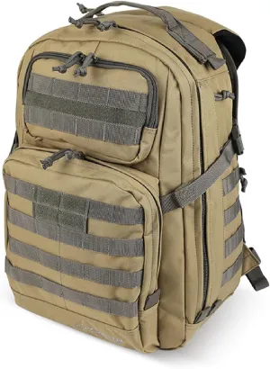 Yukon Outfitters Alpha Backpack - EDC Hiking Outdoor Ergonomic Durable 600D Polyester Pack with Multiple Storage Options