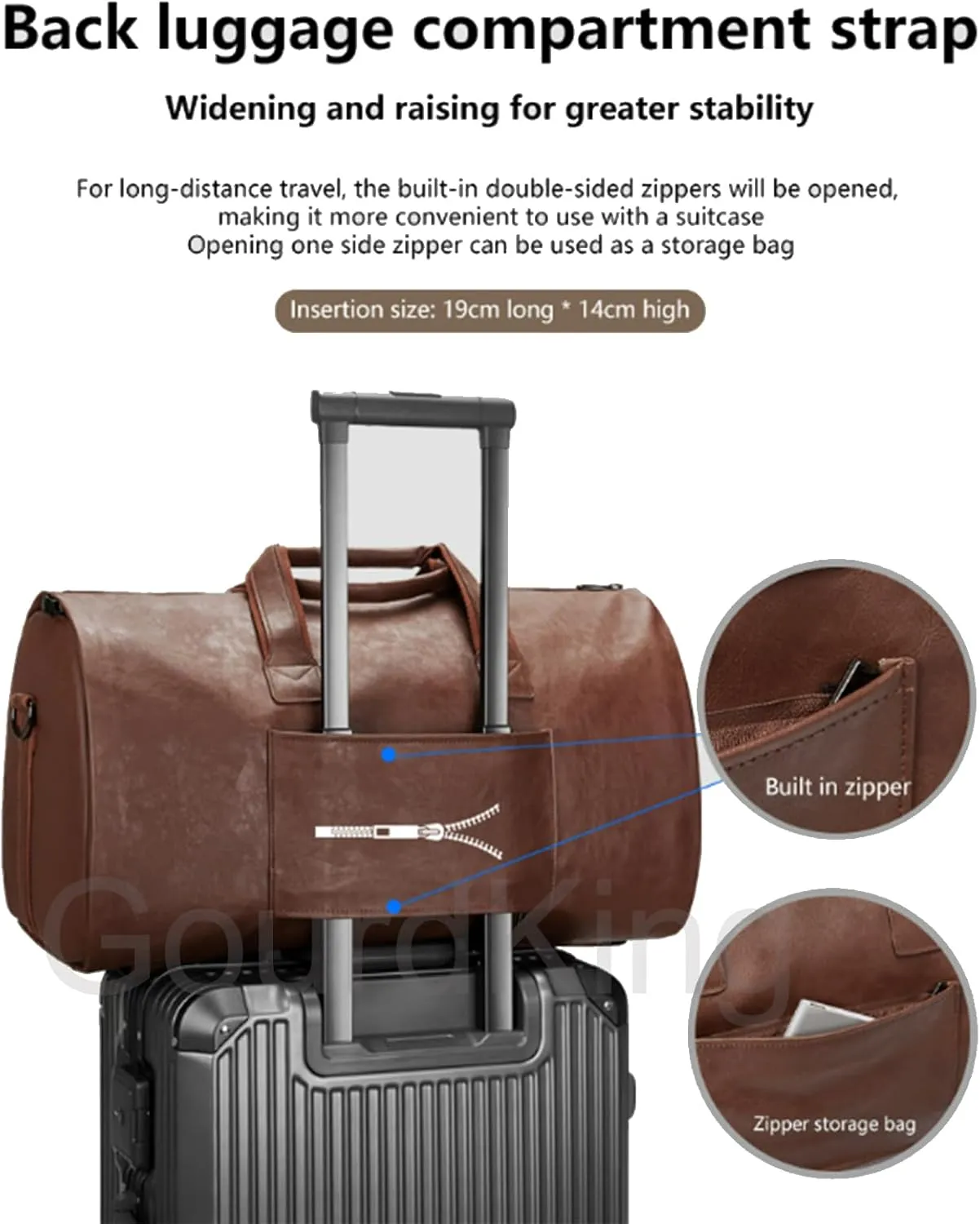 Zentotex Foldable Travel Bag, Zentotex Deluxe Foldable Travel Bag, High Capacity Folding Suit Luggage (Black(with wheels))
