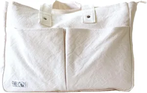 ZIP BOX Tote Bag Cotton100% Canvas Zipper Fastener japan Washable Outer Pocket Sholder hand Bag (VC-24)
