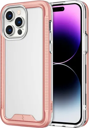 ZIZO ION Series for iPhone 14 Pro Max (6.7) Case - Military Grade Drop Tested with Tempered Glass Screen Protector - Rose Gold